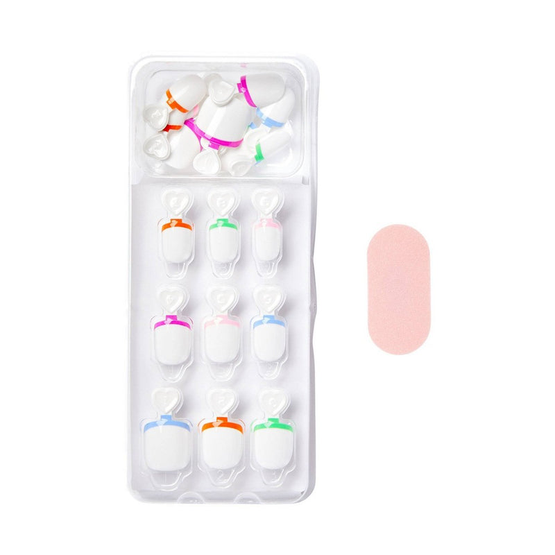 Kiss imPRESS Press-On Manicure Mini Fake Nails for Kids - French Pop - SINGLE PACK/90ct