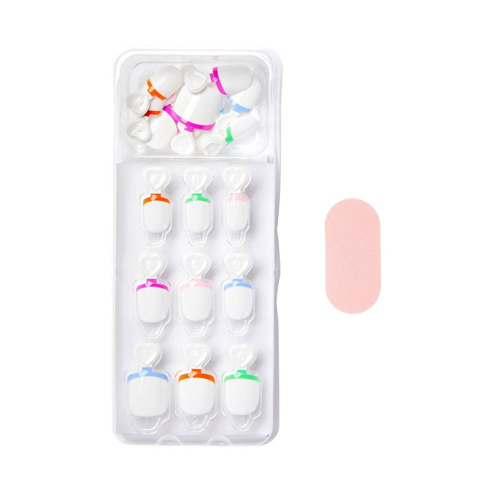 Kiss imPRESS Press-On Manicure Mini Fake Nails for Kids - French Pop - SINGLE PACK/90ct