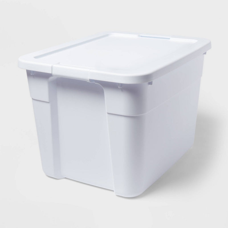 20gal Latching Storage Tote Off-White - Brightroom (LOCAL PICKUP ONLY)