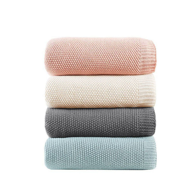 Full/Queen Bree Knit Bed Blanket Charcoal