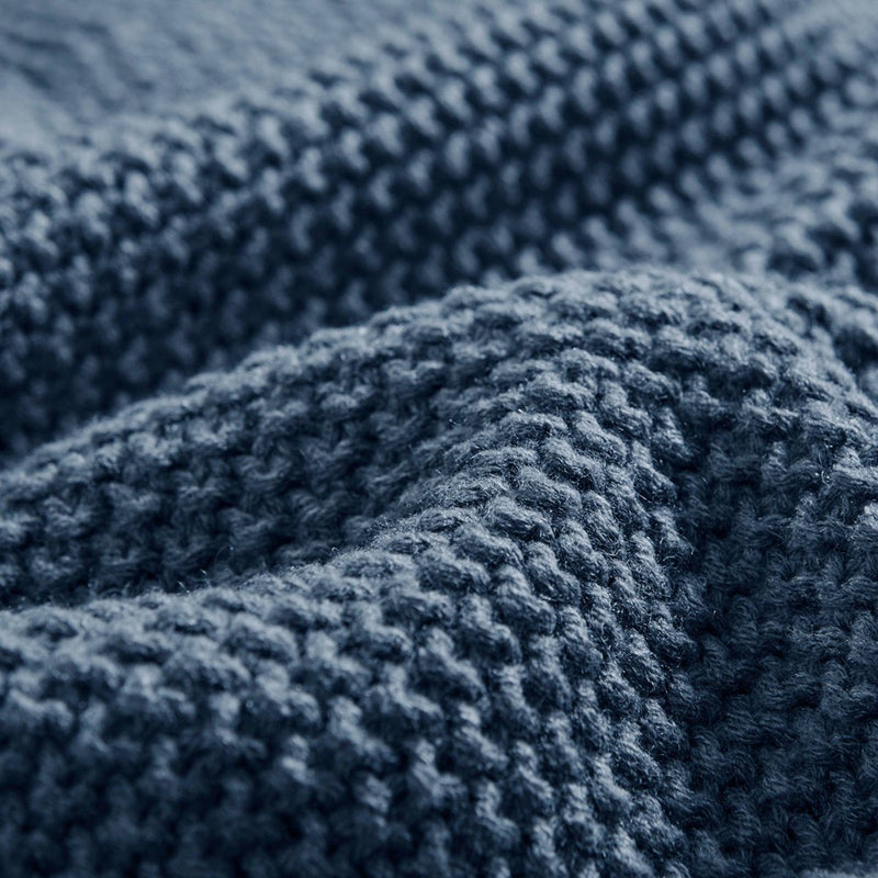 Full/Queen Bree Knit Bed Blanket Indigo