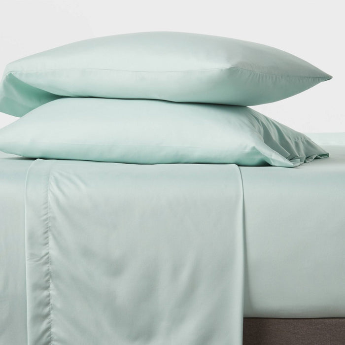 Twin/Twin XL Microfiber Solid Sheet Set Mint - Room Essentials