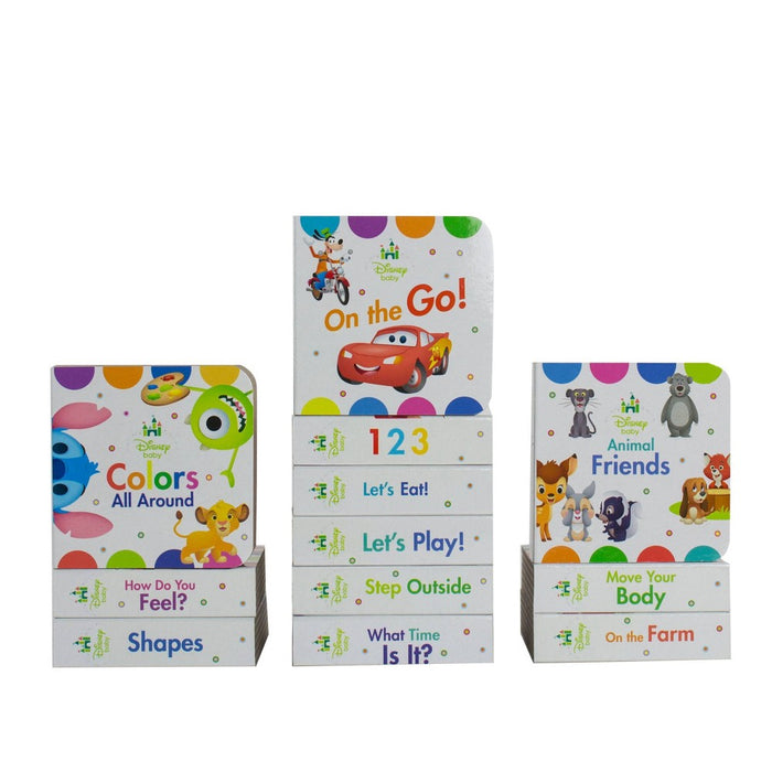 Disney Baby - My First Library 12 Board Book Block Set - by Phoenix