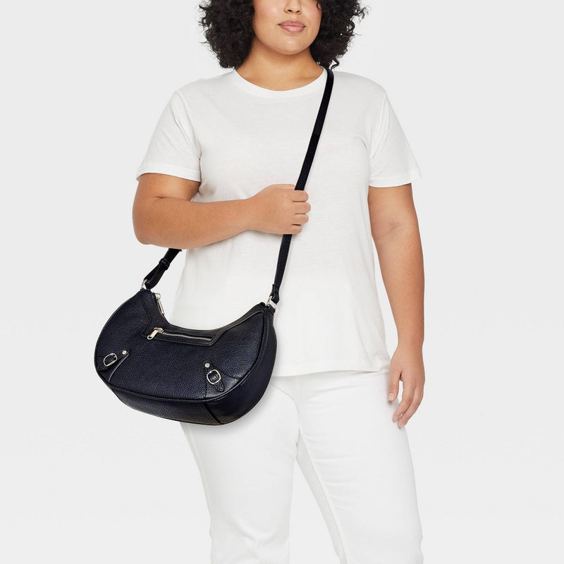 Crescent Shoulder Handbag - Wild Fable Black