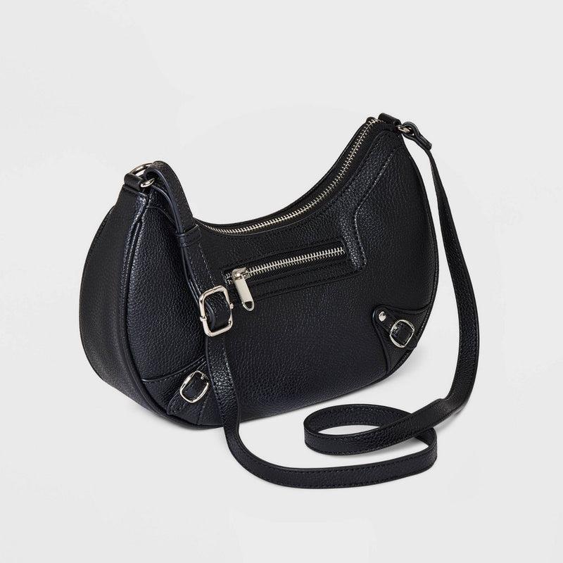 Crescent Shoulder Handbag - Wild Fable Black