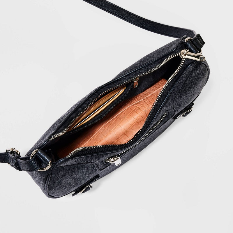 Crescent Shoulder Handbag - Wild Fable Black
