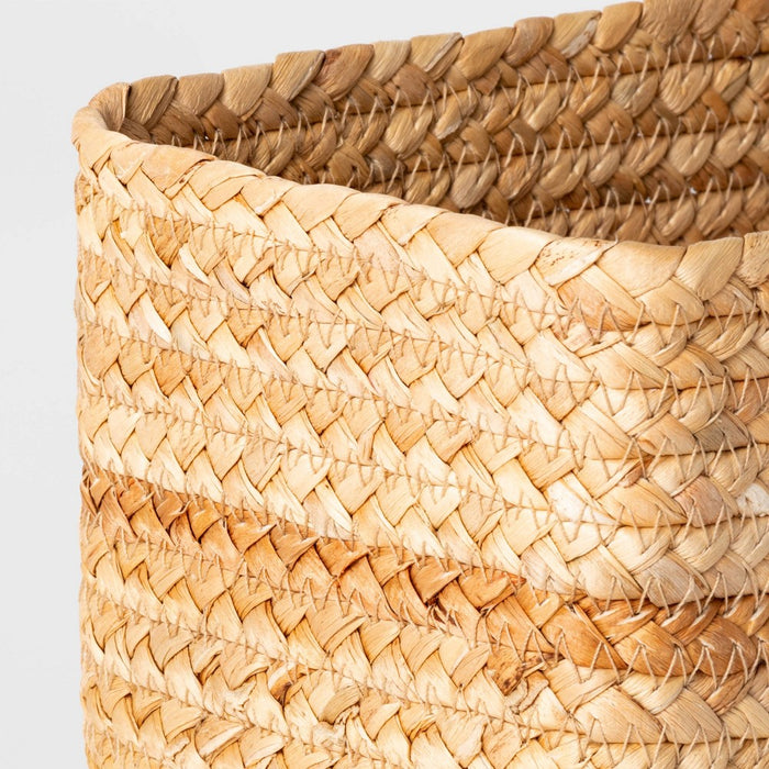 Braided Water Hyacinth Media Bin - Threshold
