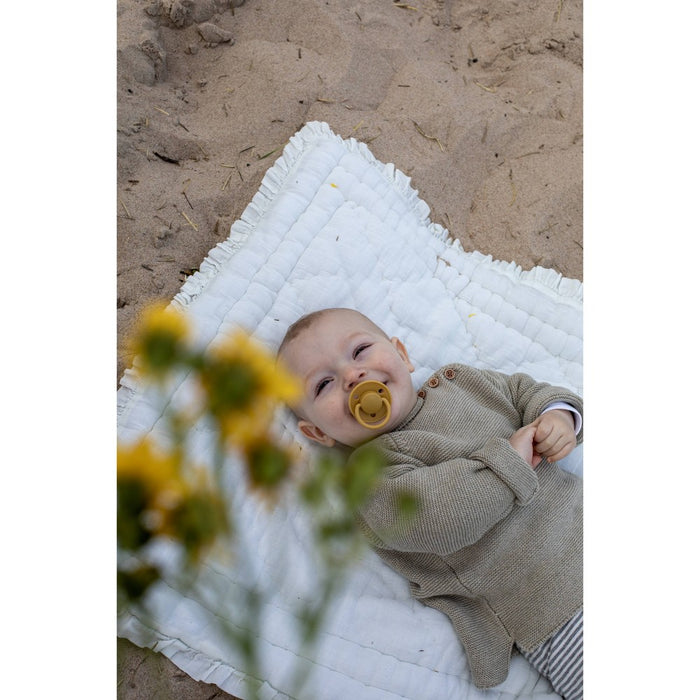Bibs De Lux Silicone Pacifier - 0-3 Years - 2pk - Mustard/Petrol