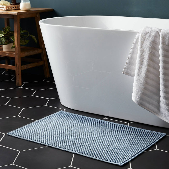 20"x30" Performance Plus Bath Mat Solid Light Blue - Threshold