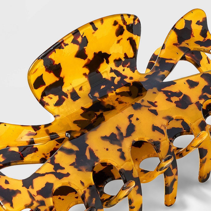Jumbo Tortoise Print Claw Hair Clip - A New Day Brown
