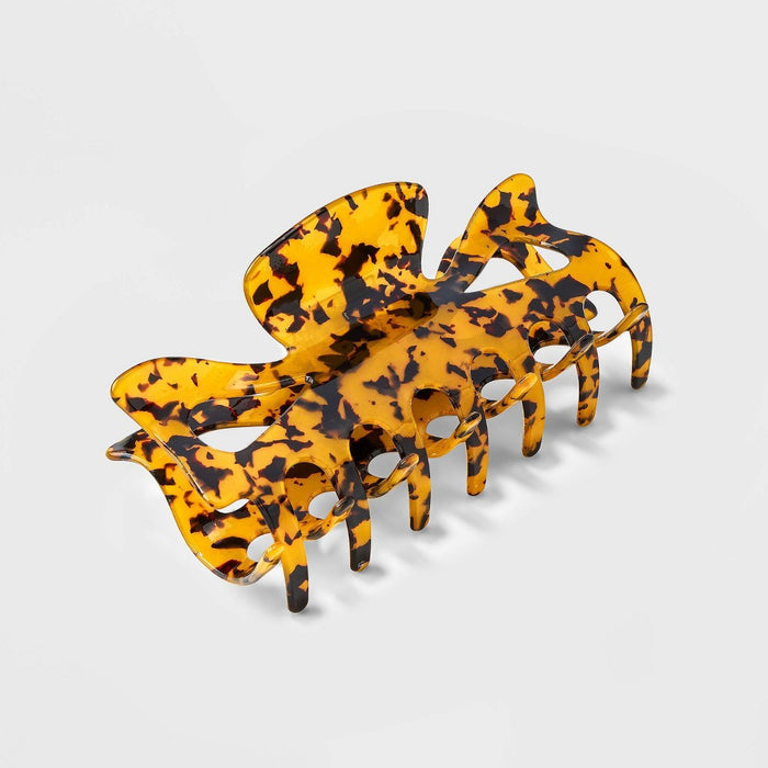 Jumbo Tortoise Print Claw Hair Clip - A New Day Brown