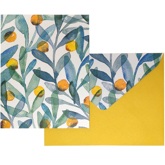 Green Inspired 10ct Citrus Sprigs Blank Cards