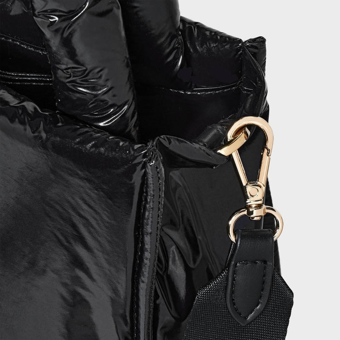 Midi Boxy Satchel Handbag - A New Day Black