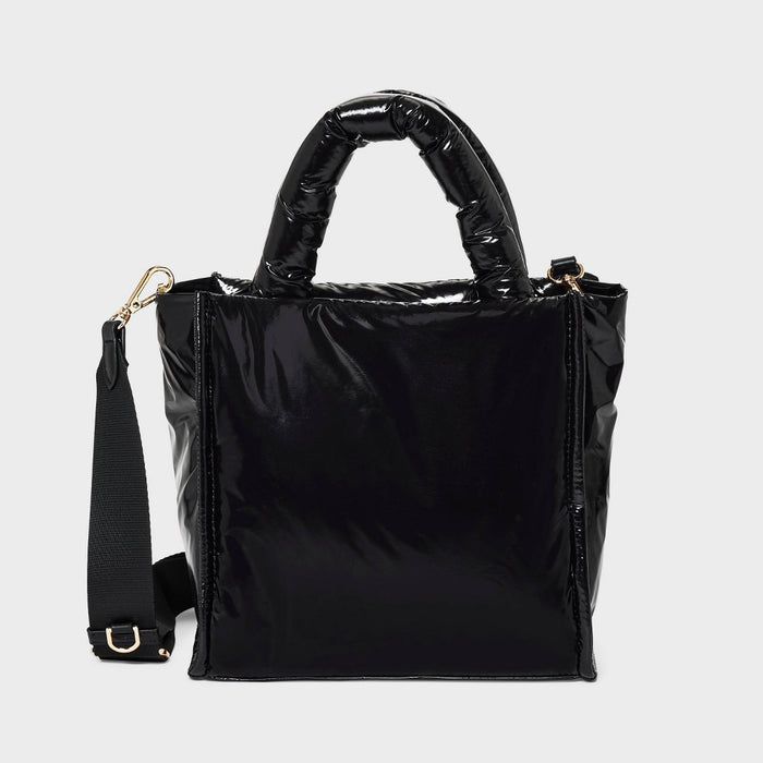 Midi Boxy Satchel Handbag - A New Day Black