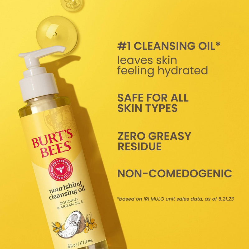 Burt's Bees Facial Cleansing Oil with Coconut & Argan Oil - Unscented - 6 fl oz