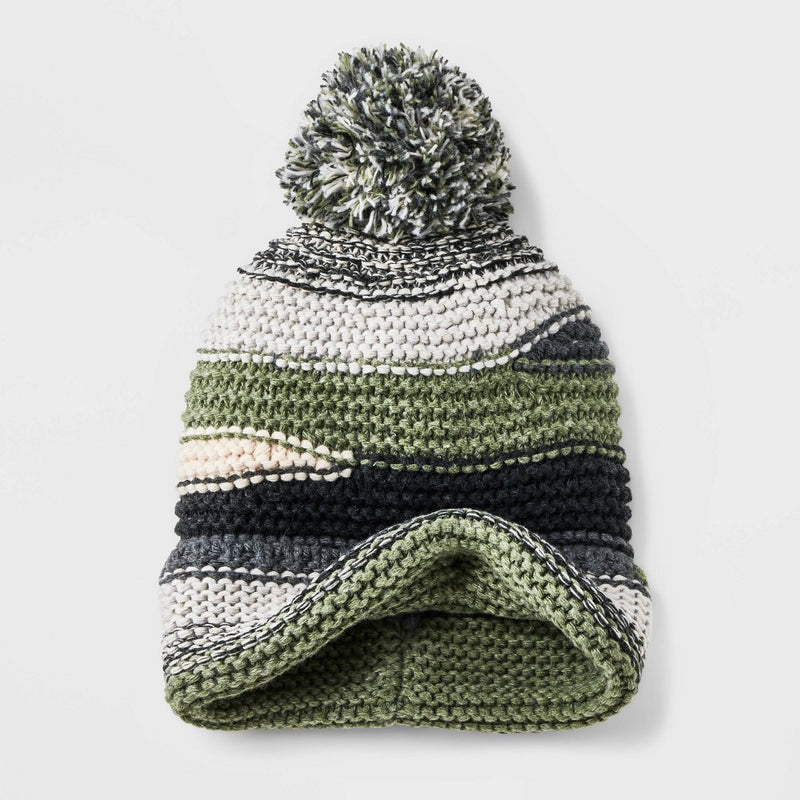 Pre-Consumed Recycled Pom Beanie - Wild Fable Black/Gray