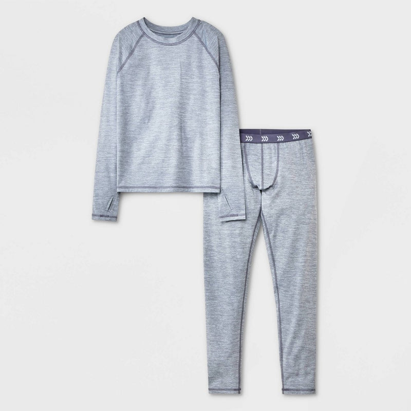 Boys' 2pk Thermal Set - All in Motion Gray S