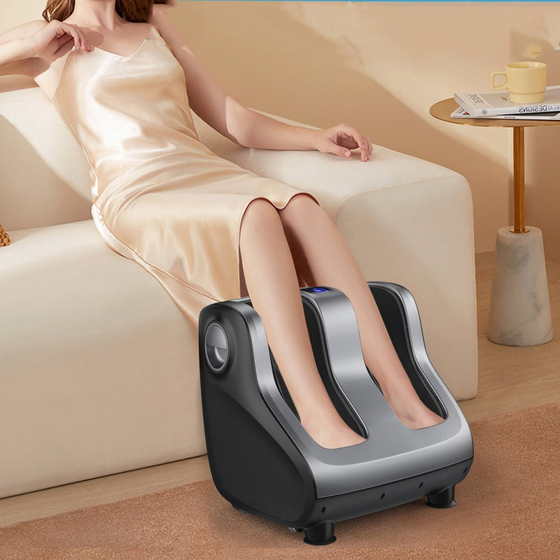 Costway Shiatsu Foot & Calf Massager W/ Compression Kneading Heating & Vibrating Gray (LOCAL PICKUP ONLY)