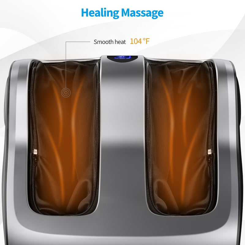 Costway Shiatsu Foot & Calf Massager W/ Compression Kneading Heating & Vibrating Gray (LOCAL PICKUP ONLY)