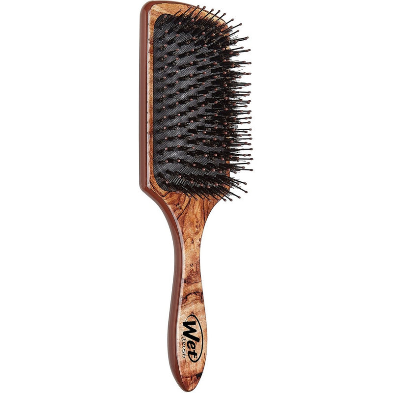 Wet Brush Shine Paddle Hair Brush Argan Infused for Thick, Curly and Coarse Hair - Wood