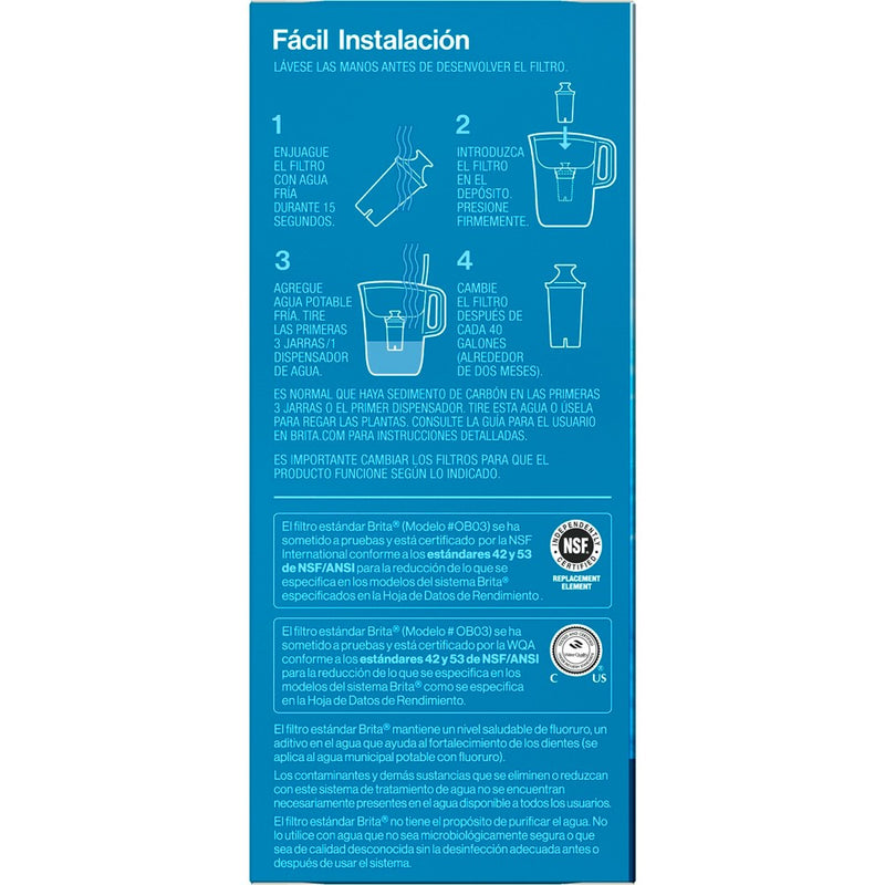 Brita Replacement Water Filters for Brita Water Pitchers and Dispensers - 4ct