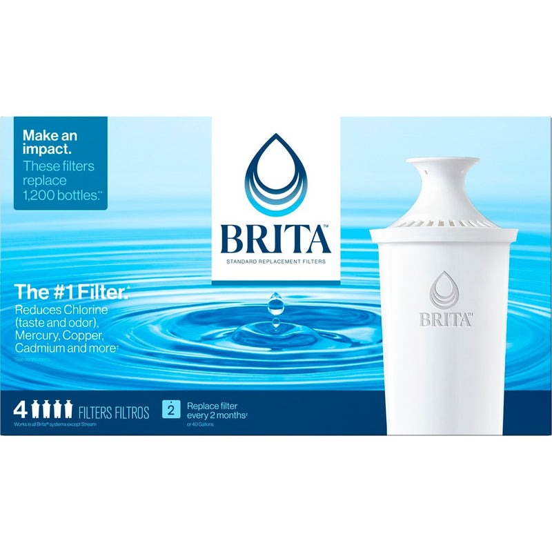 Brita Replacement Water Filters for Brita Water Pitchers and Dispensers - 4ct