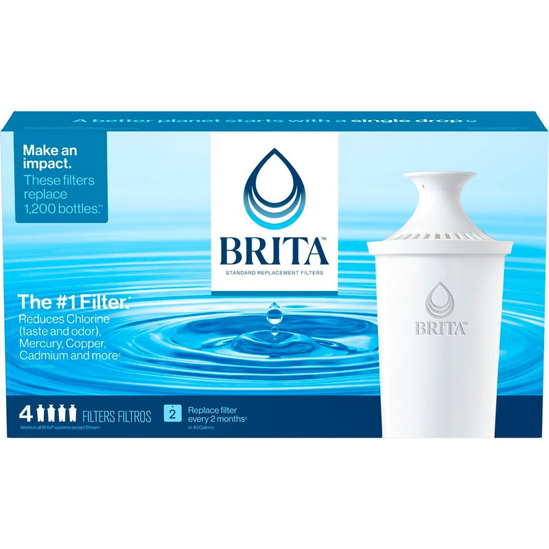 Brita Replacement Water Filters for Brita Water Pitchers and Dispensers - 4ct