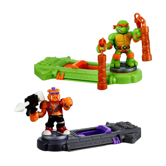 Akedo Teenage Mutant Ninja Turtles Michelangelo vs Bebop Mini Figure Set - 2pk