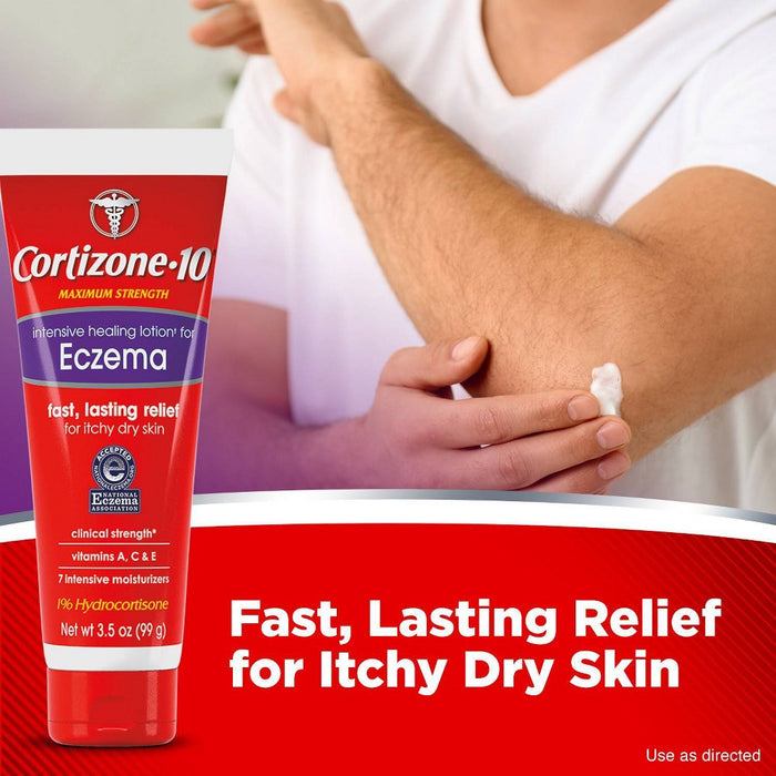 Cortizone 10 Intensive Healing Lotion for Eczema Itchy and Dry Skin - 3.5oz