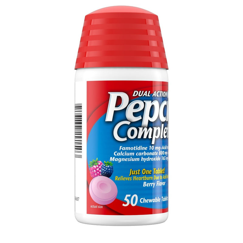 Pepcid AC Complete Dual Action Chewable Tablets - Berry Flavor - 50ct