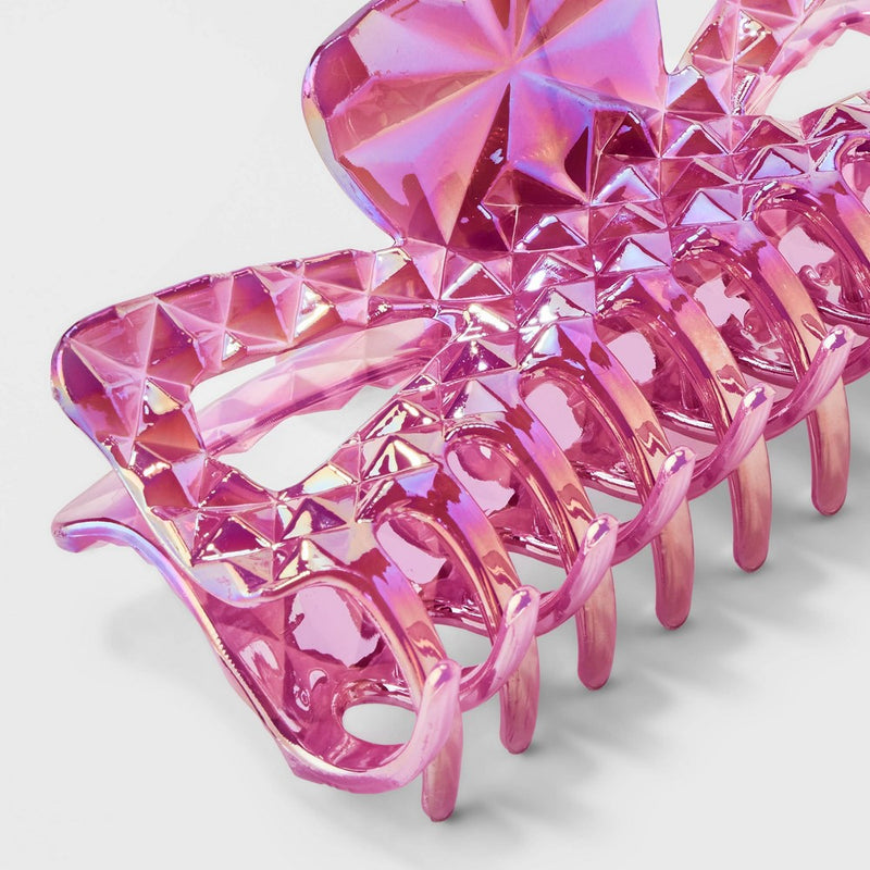 Faceted Metallic Jumbo Claw Hair Clip - Wild Fable Purple