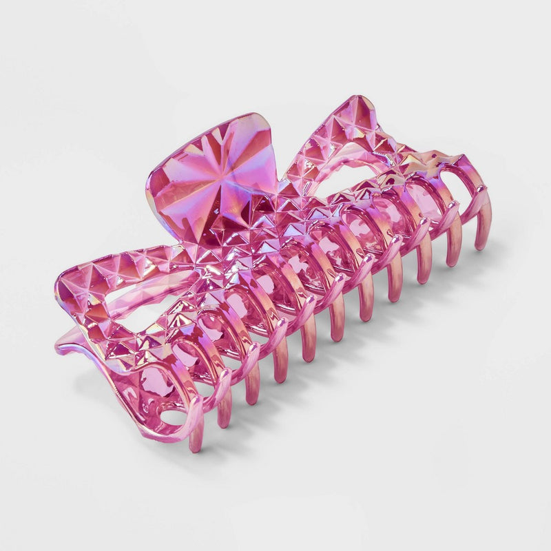 Faceted Metallic Jumbo Claw Hair Clip - Wild Fable Purple