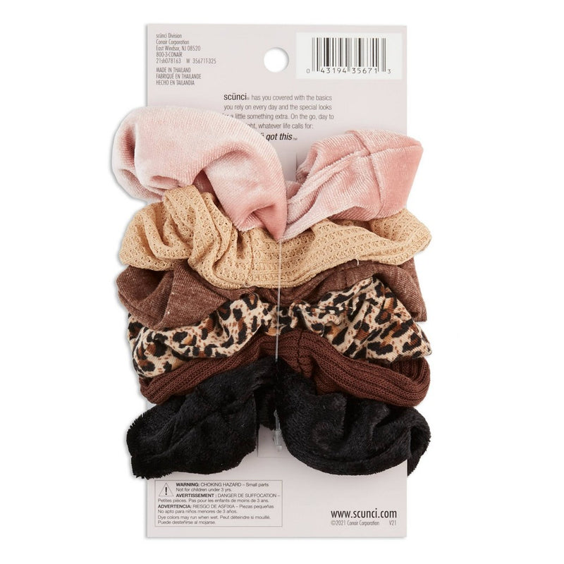 scunci Mixed Neutral Scrunchies - 6pk