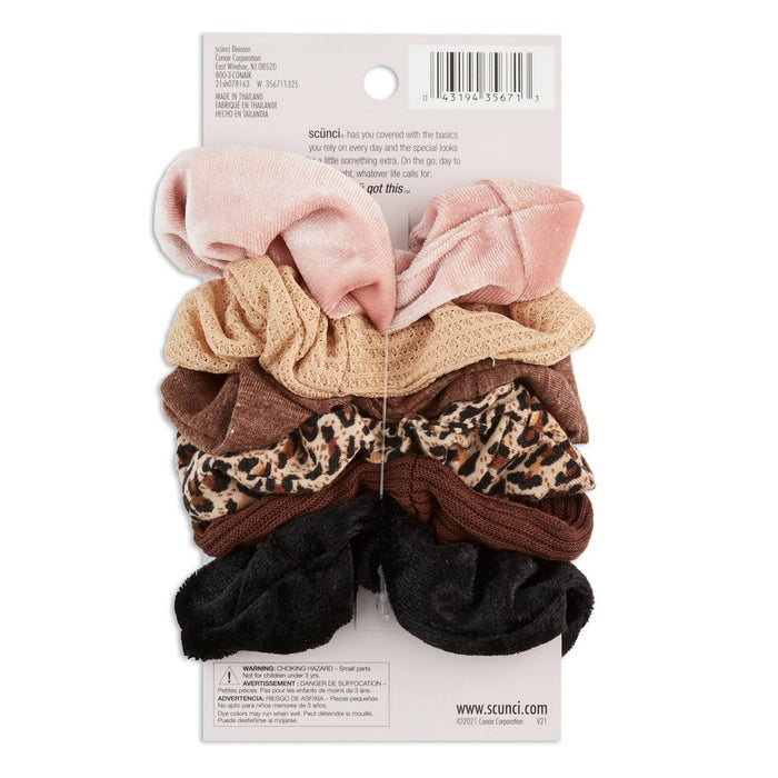 scunci Mixed Neutral Scrunchies - 6pk