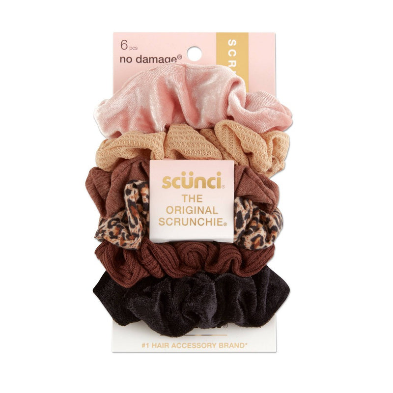 scunci Mixed Neutral Scrunchies - 6pk