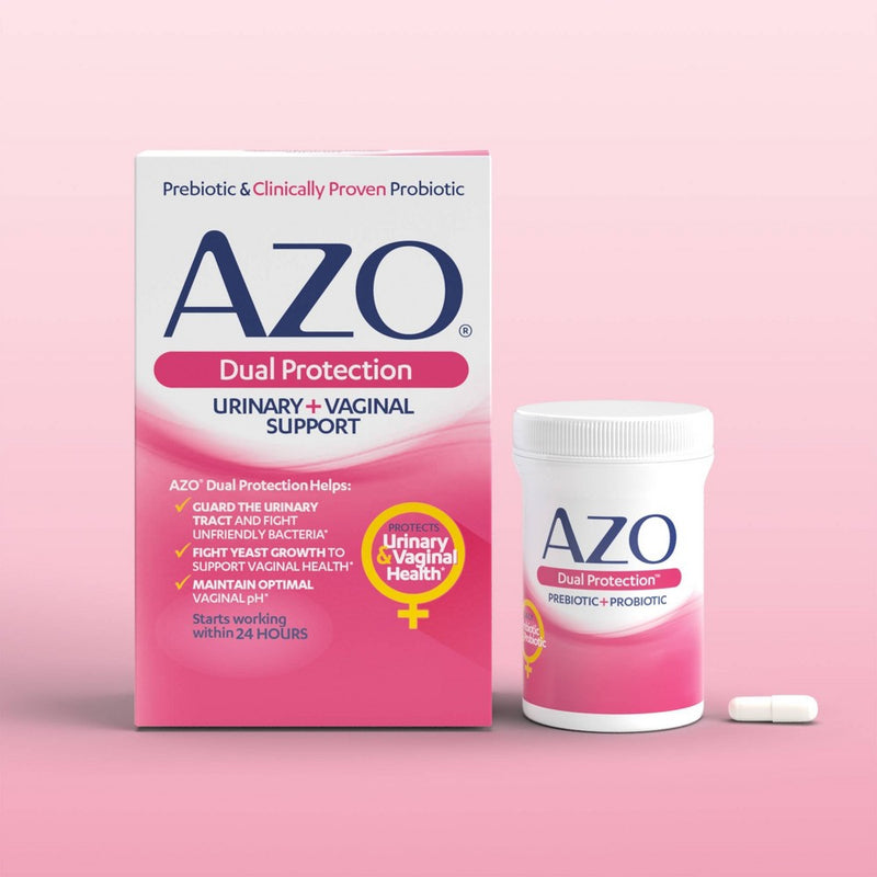 AZO Dual Protection Clinically Proven Women's Probiotic for Urinary + Vaginal Support - 30ct