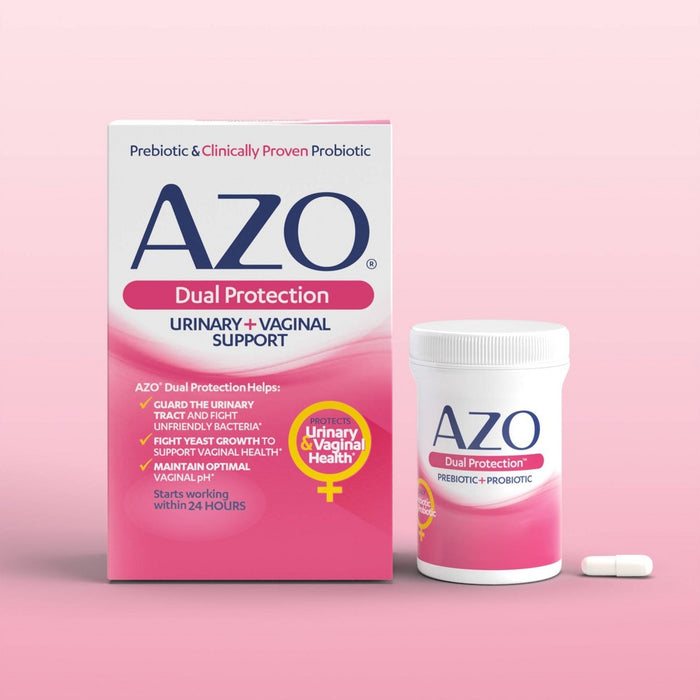 AZO Dual Protection Clinically Proven Women's Probiotic for Urinary + Vaginal Support - 30ct