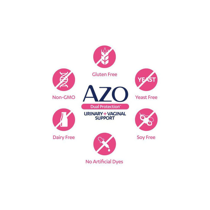 AZO Dual Protection Clinically Proven Women's Probiotic for Urinary + Vaginal Support - 30ct