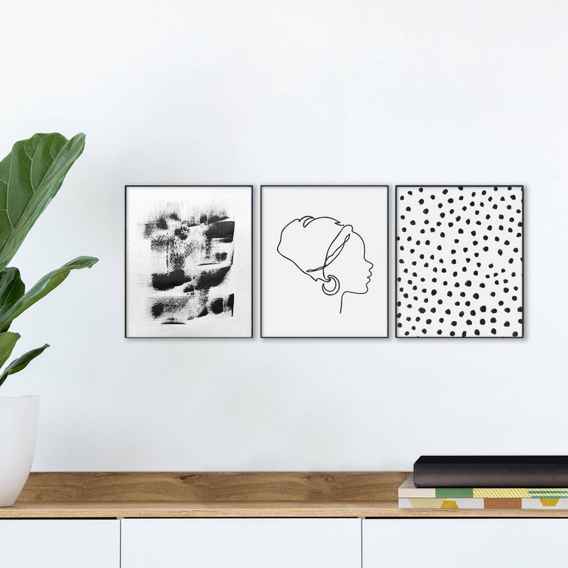8" x 10" Set of 3 Format Frames Black - Room Essentials