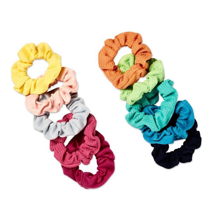 scunci Holiday Assorted Hair Scrunchies Gift Set - Bright - 10ct