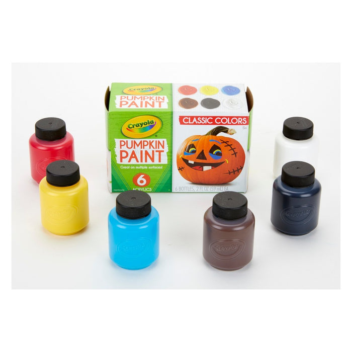 Crayola 6ct 2oz Pumpkin Paint - Classic Colors