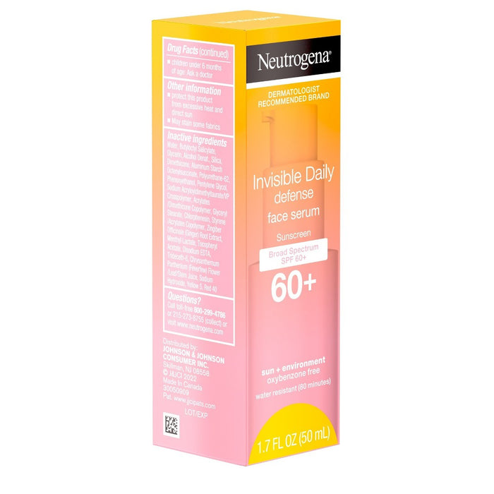 Neutrogena Invisible Daily Defense Sunscreen Face Serum - SPF 60 - 1.7 fl oz