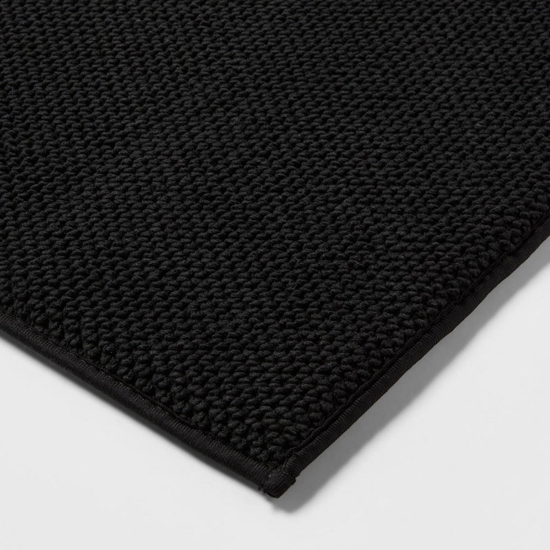20"x34" Performance Plus Cotton Memory Foam Bath Rug Black - Threshold