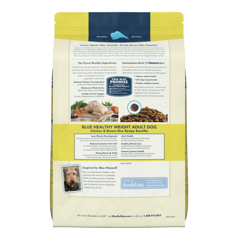 Blue Buffalo Life Protection Formula Natural Adult Healthy Weight Dry Dog Food with Chicken and Brown Rice - 15lbs (LOCAL PICKUP ONLY)