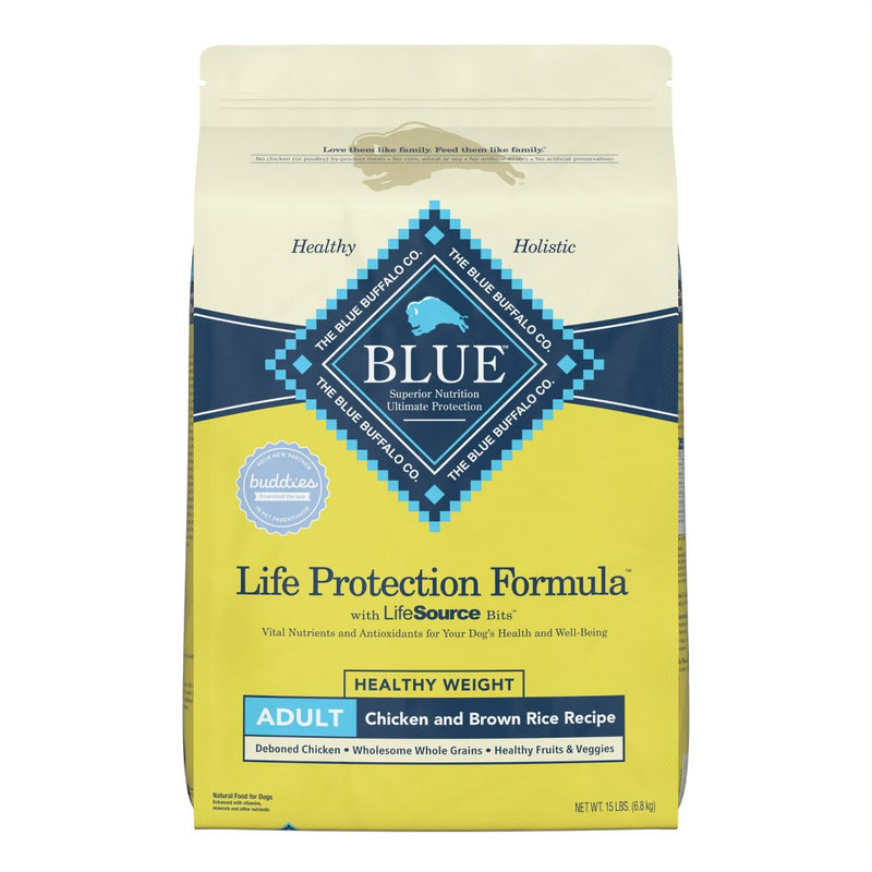 Blue Buffalo Life Protection Formula Natural Adult Healthy Weight Dry Dog Food with Chicken and Brown Rice - 15lbs (LOCAL PICKUP ONLY)