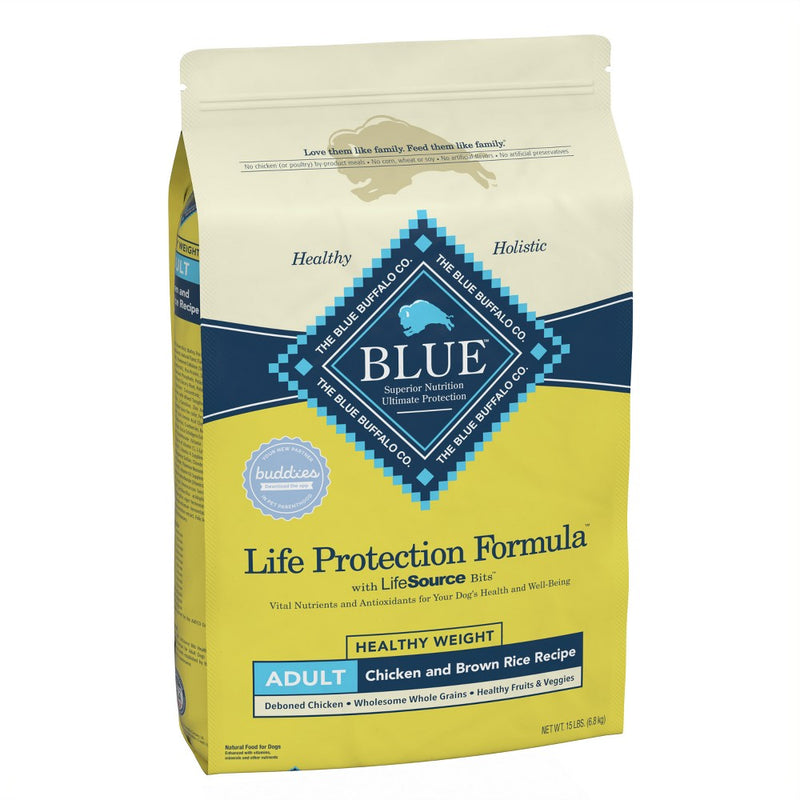 Blue Buffalo Life Protection Formula Natural Adult Healthy Weight Dry Dog Food with Chicken and Brown Rice - 15lbs (LOCAL PICKUP ONLY)