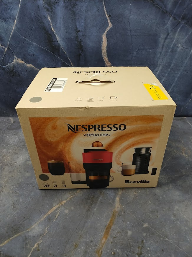 Nespresso Vertuo Pop+ Espresso and Coffee Maker Milk Frother Breville -Gray