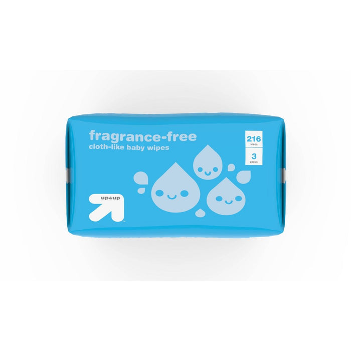 Fragrance Free Baby Wipes Unscented 216ct - up & up