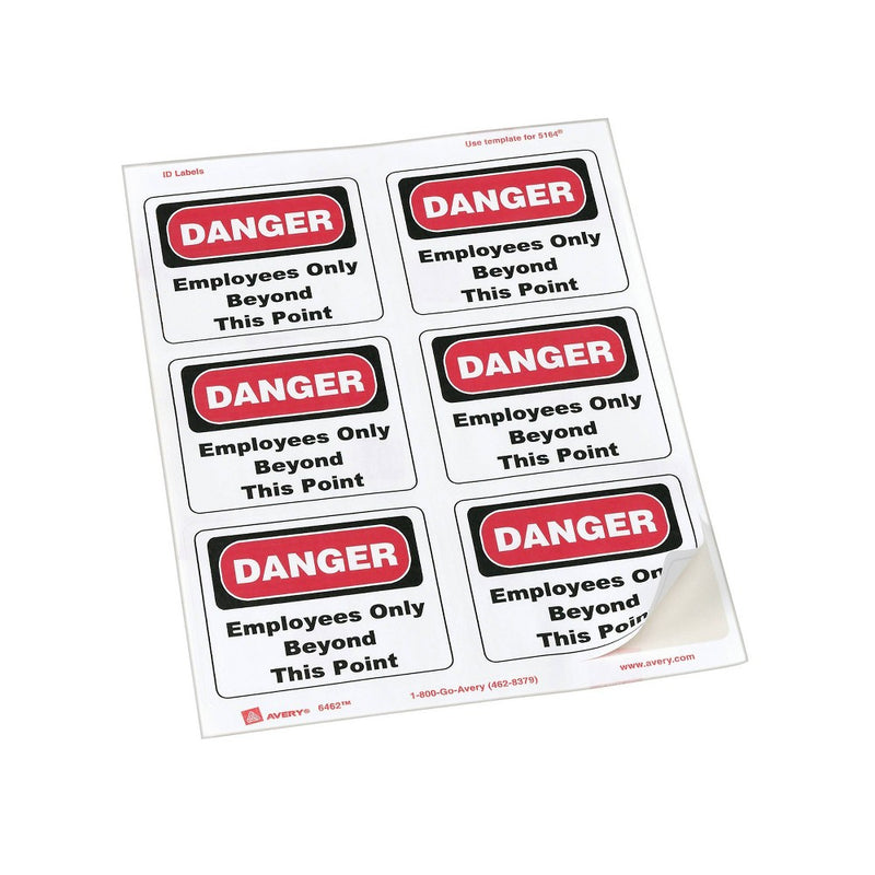 Avery 3 1/3" x 4" 60ct TrueBlock Shipping Labels White