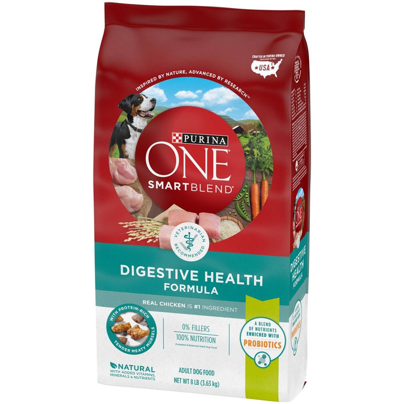 Purina ONE SmartBlend Digestive Health with Probiotics Chicken Adult Dry Dog Food - 8lbs